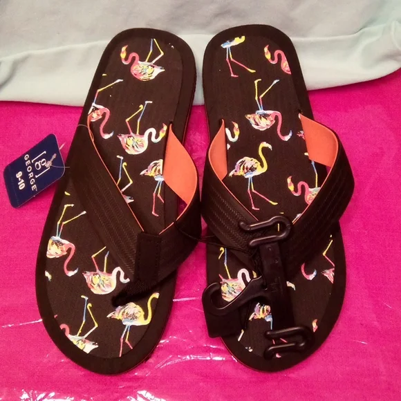 Flamingo Tote Bag with Flamingo Flip Flops - Picture 4 of 9